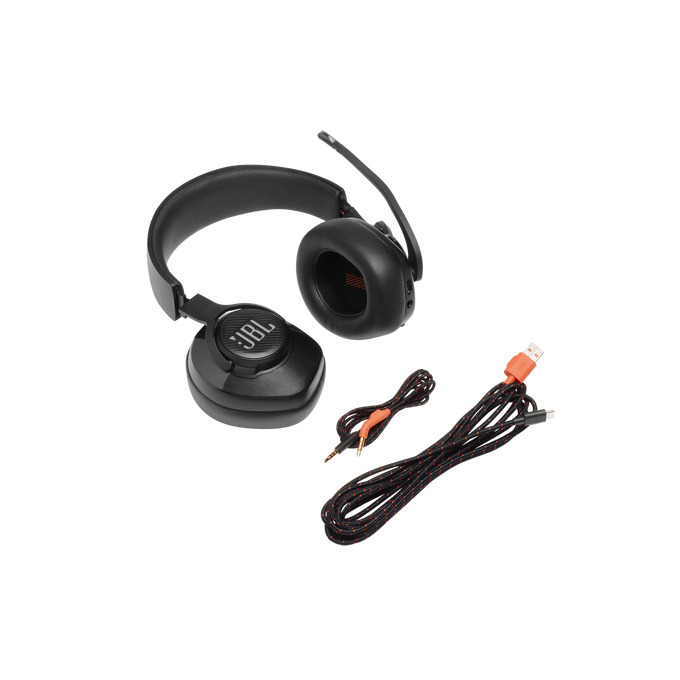 JBL Quantum 400 - Black - USB over-ear PC gaming headset with game-chat dial - Detailshot 9 image number null